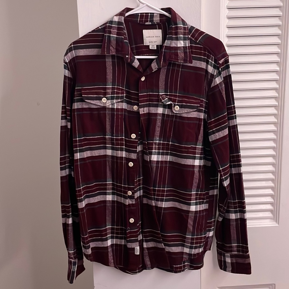 American eagle red white and black flannel